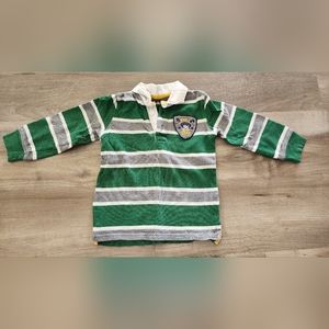 Green and Grey Striped Shirt